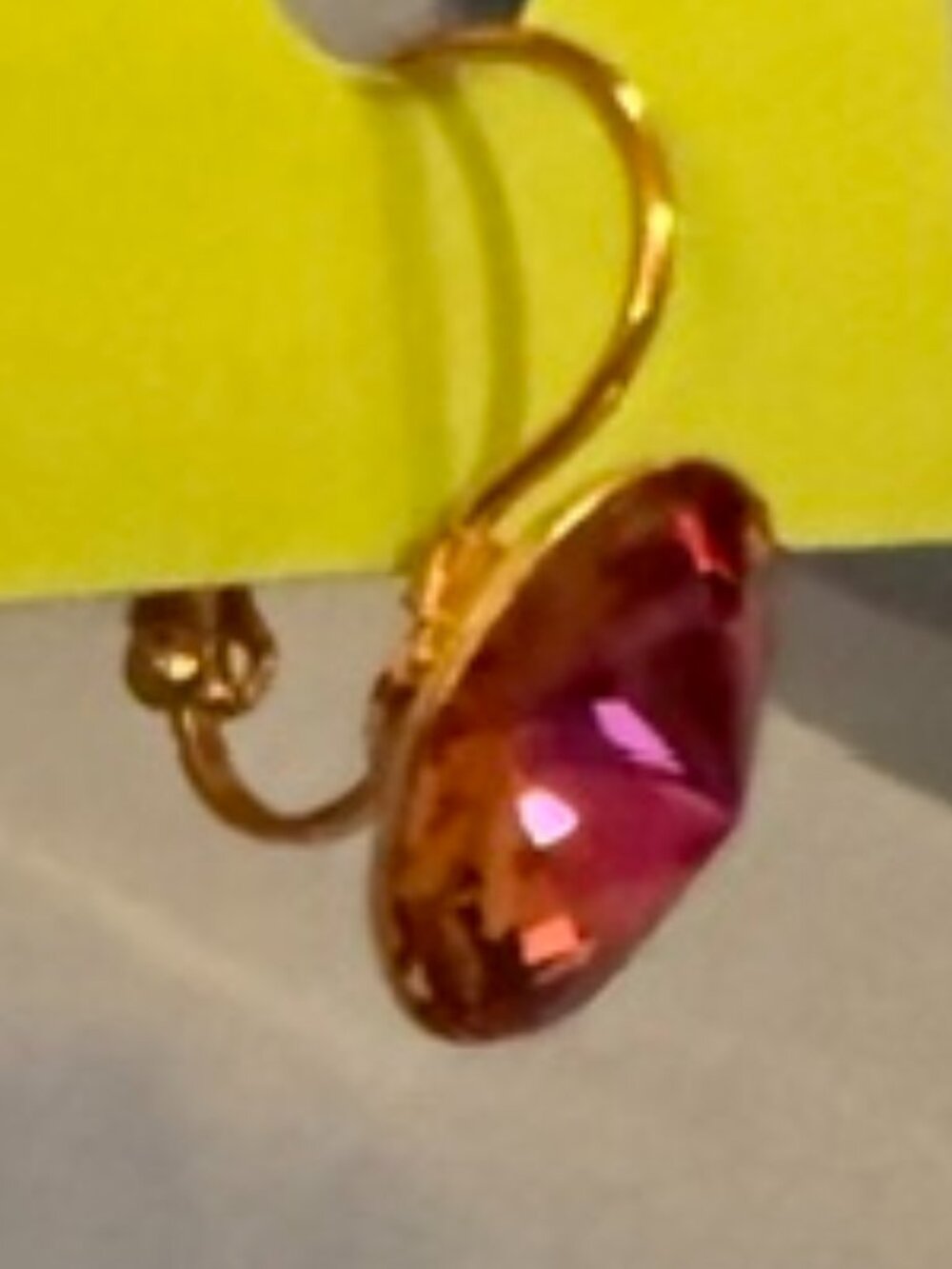 Pink Rivoli earrings - Picture 2 of 2
